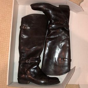 FRYE SMOKE BROWN DORADO RIDING BOOT 8.5